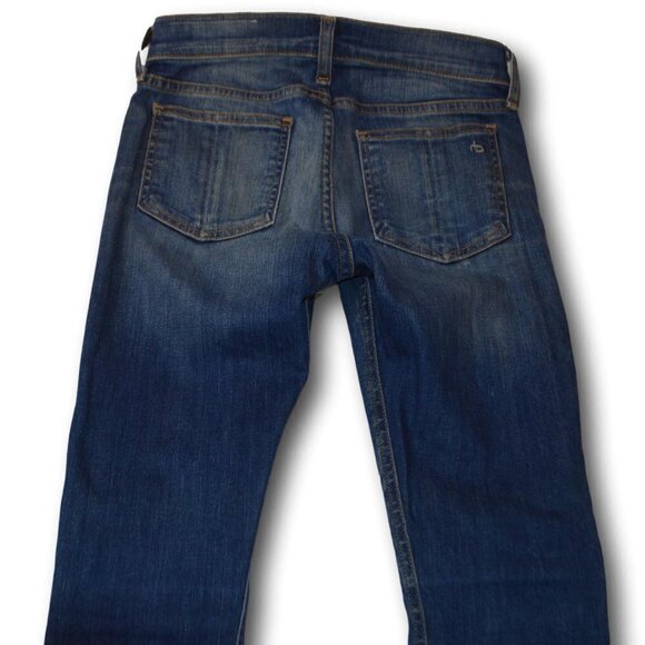 Rag & Bone Mid Rise Capri Distressed Skinny Jeans Size: 24 - Picture 2 of 4